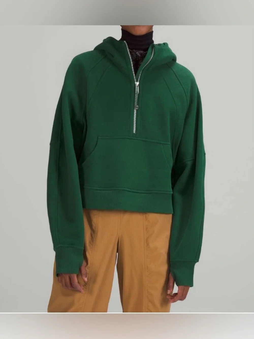 LULULEMON Everglade Green Scuba Oversized Half Zip Hoodie